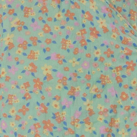 Billabong All For You Mini Dress Flutter Sleeve Spring Pastel Floral Womens L - Picture 5 of 11